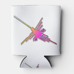 8 Bit Retro Video Game Nazca Lines Hummingbird Can Cooler