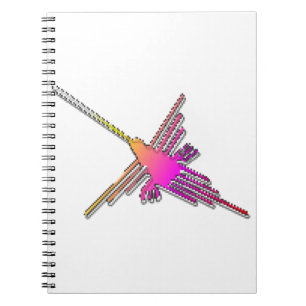 8 Bit Retro Video Game Nazca Lines Hummingbird Notebook