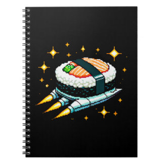 8-Bit Space Sushi Adventure - Cosmic Cuisine Art Notebook