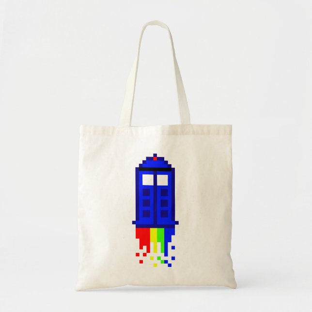 8 Bit Time Travel Tote Bag (Front)