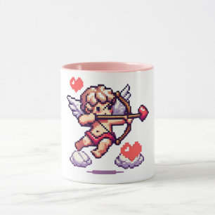 8 bit Valentine's Day classic/vintage Cupid Mug