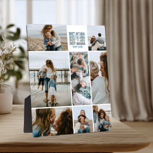8 Boy Mama Custom Photo Collage Plaque