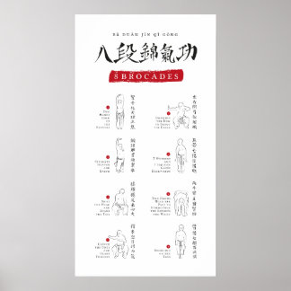 8 Brocades Ba Duan Jin QiGong Poster