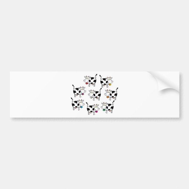 8 Cow Woman Bumper Sticker (Front)