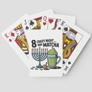 8 Crazy Nights And Matcha Hanukkah Jewish Jew  Playing Cards