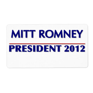 8 Custom Large Labels Per Sheet Mitt Romney