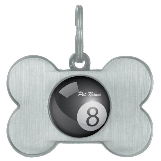 8 Eight Ball Pet Name Template Pet Tag (Front)