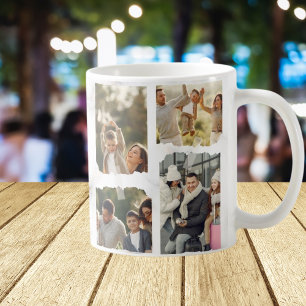8 Eight Photo Modern Elegant Collage Family Love C Coffee Mug