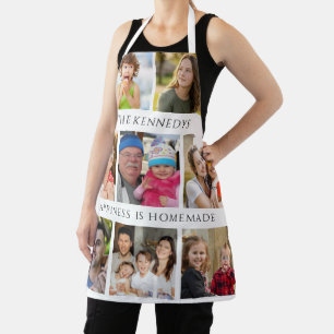 8 Family Photo Collage Happiness Is Homemade White Apron