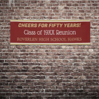 8 ft Banner! Edit the year! Class reunion Banner