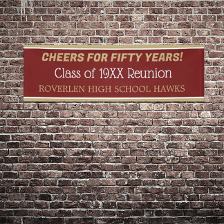 8 ft Banner! Edit the year! Class reunion Banner