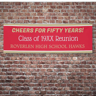 8 ft Banner! Edit the year! Class reunion Banner