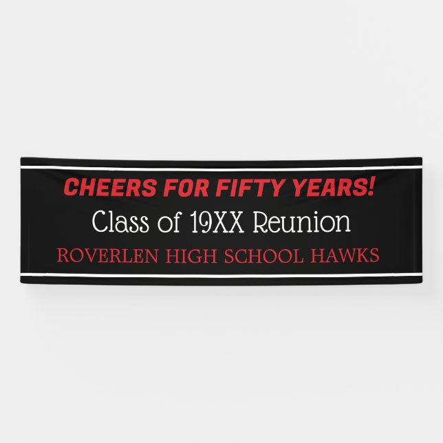 8 ft Banner! Edit the year! Class reunion Banner (Horizontal)