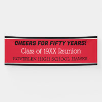 8 ft Banner! Edit the year! Class reunion Banner