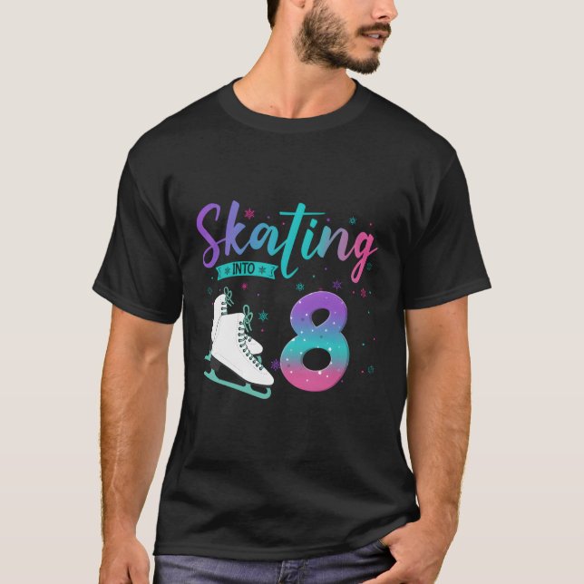 8 Ice Skating Into 8Th T-Shirt (Front)
