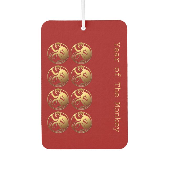 8 Lucky Monkeys Chinese New Year 2016 Freshener (Front)