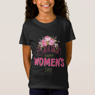8 March Floral Women's Day Greeting T-Shirt