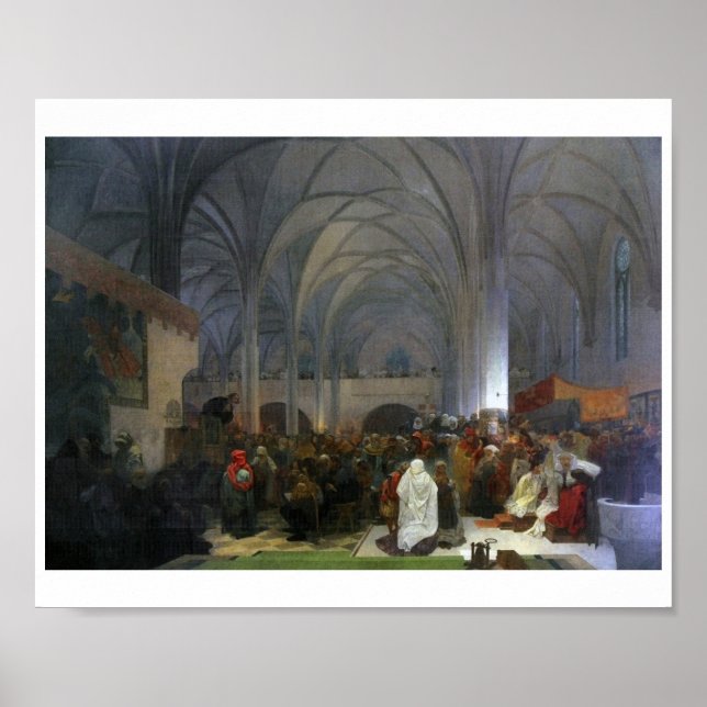 #8 Master Jan Hus Preaching at Bethlehem Chapel Poster (Front)