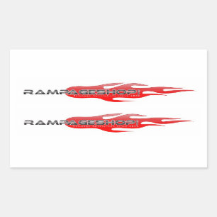 8 Medium Decal / Stickers - RampageShop.com Logo