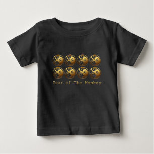 8 Monkeys Chinese New year 2016 H Cloth Baby T-Shirt