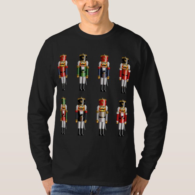 8 Nutty Nutcrackers In Uniforms T-Shirt (Front)