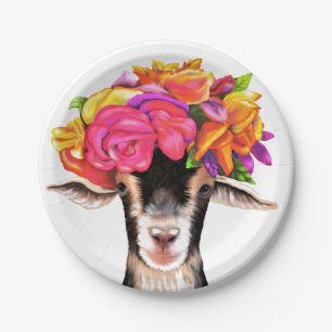 8 Paper Plates Posey the Goat