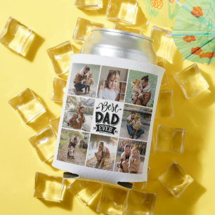 8 Photo Collage All Occasion Best Dad Ever Can Cooler