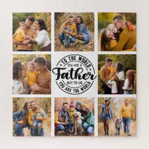8 Photo Collage All Occasion World's Best Father Jigsaw Puzzle