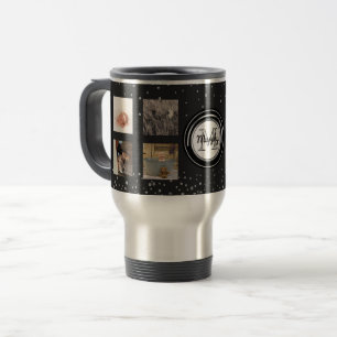 8 Photo Collage Custom Family Instagram Travel Mug