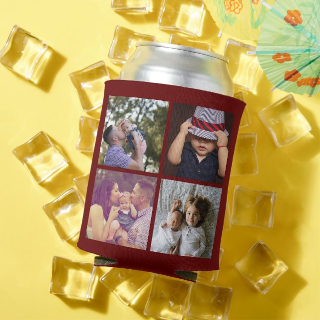 8 Photo Collage DIY Fun Personalised Can Cooler (In Situ Summer)