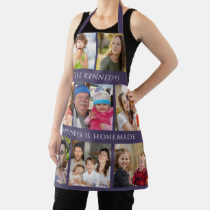 8 Photo Collage Happiness Is Homemade Purple Apron
