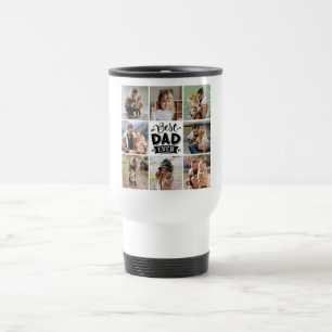 8 Photo Collage Happy Father's Day Best Dad Ever Travel Mug