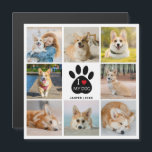 8 Photo Collage I Love My Dog Heart Magnetic Card<br><div class="desc">Create Your Own Personalised,  I Love My Dog With Red Heart,  Paw Print,  8 Photo Collage. Add Your Own Photos,  Add a Name,  Add a Date and Make It Your Own.</div>