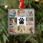 8 Photo Collage I Love My Dog Heart Paw Print  Metal Tree Decoration<br><div class="desc">Create Your Own Personalized,  I Love My Dog With Red Heart,  Paw Print,  8 Photo Collage. Add Your Own Photos,  Add a Name,  Add a Date and Make It Your Own.</div>