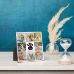 8 Photo Collage I Love My Dog Paw Print  Plaque<br><div class="desc">Create Your Own Personalized,  I Love My Dog With Red Heart,  Paw Print,  8 Photo Collage. Add Your Own Photos,  Add a Name,  Add a Date and Make It Your Own.</div>