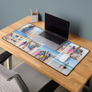 8 Photo Collage Personalised  Desk Mat
