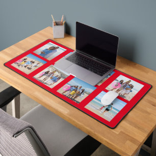 8 Photo Collage Personalised Desk Mat
