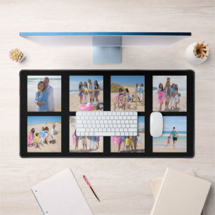 8 Photo Collage Personalised  Desk Mat