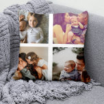8 Photo Collage Personalized Cushion<br><div class="desc">8 Photo Collage Family Personalized throw pillow from Ricaso -  with 8 photo templates</div>