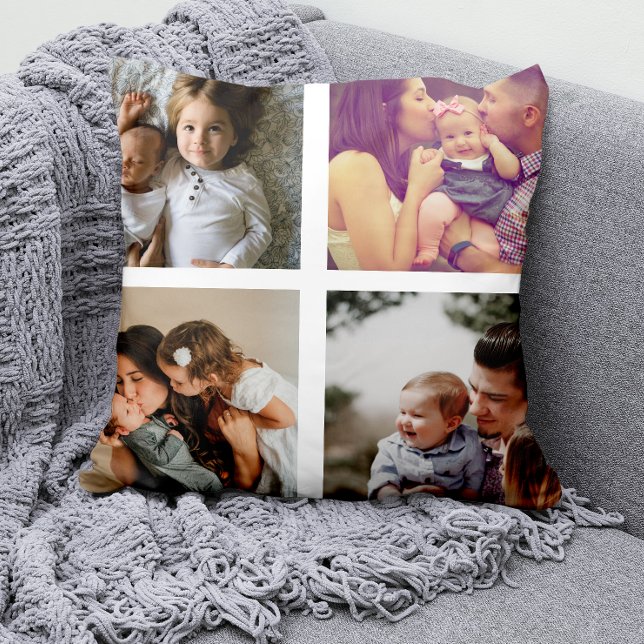 8 Photo Collage Personalized Cushion (Creator Uploaded)