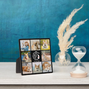 8 Photo Collage Pet Dog Loss Remembrance Plaque