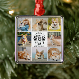 8 Photo Collage Pet Memorial Remembrance Metal Tree Decoration