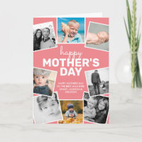 8 Photo Collage Pink Happy Mother's Day