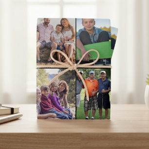 8 Photo Collage Wrapping Paper Sheet