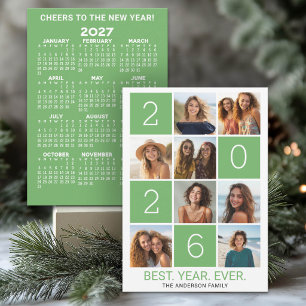 8 Photo Colour Block Best Year Ever HNY Holiday Card