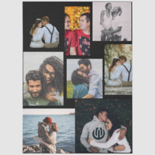 8 Photo Custom Personalised Collage Tissue Paper