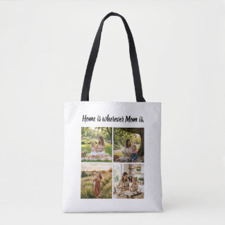8 Photo Double Sided Birthday Gift For Mum Tote Bag