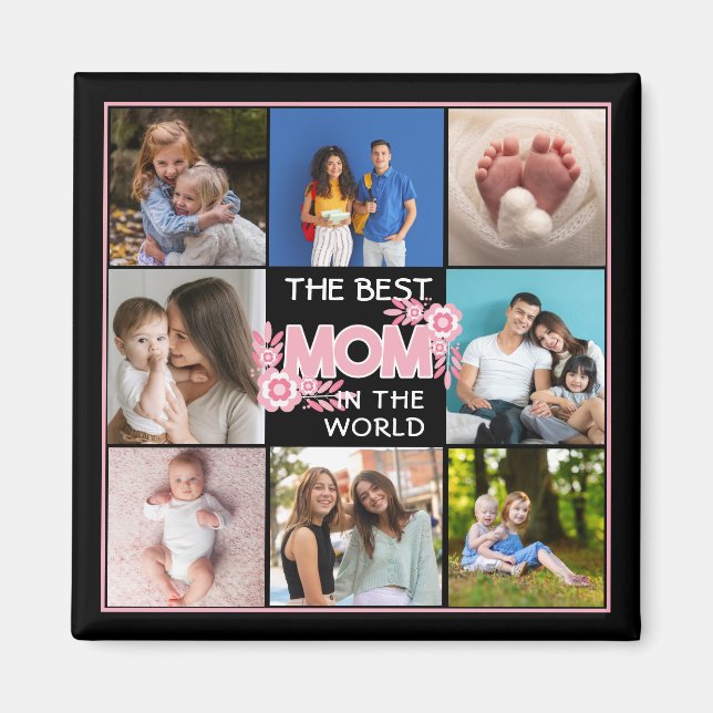 8 photo family collage mum keepsake mothers day  magnet (Front)