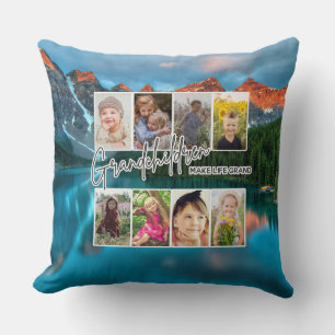8 Photo "Grandchildren Make Life Grand" Cushion