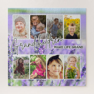 8 Photo "Grandchildren Make Life Grand" Jigsaw Puzzle